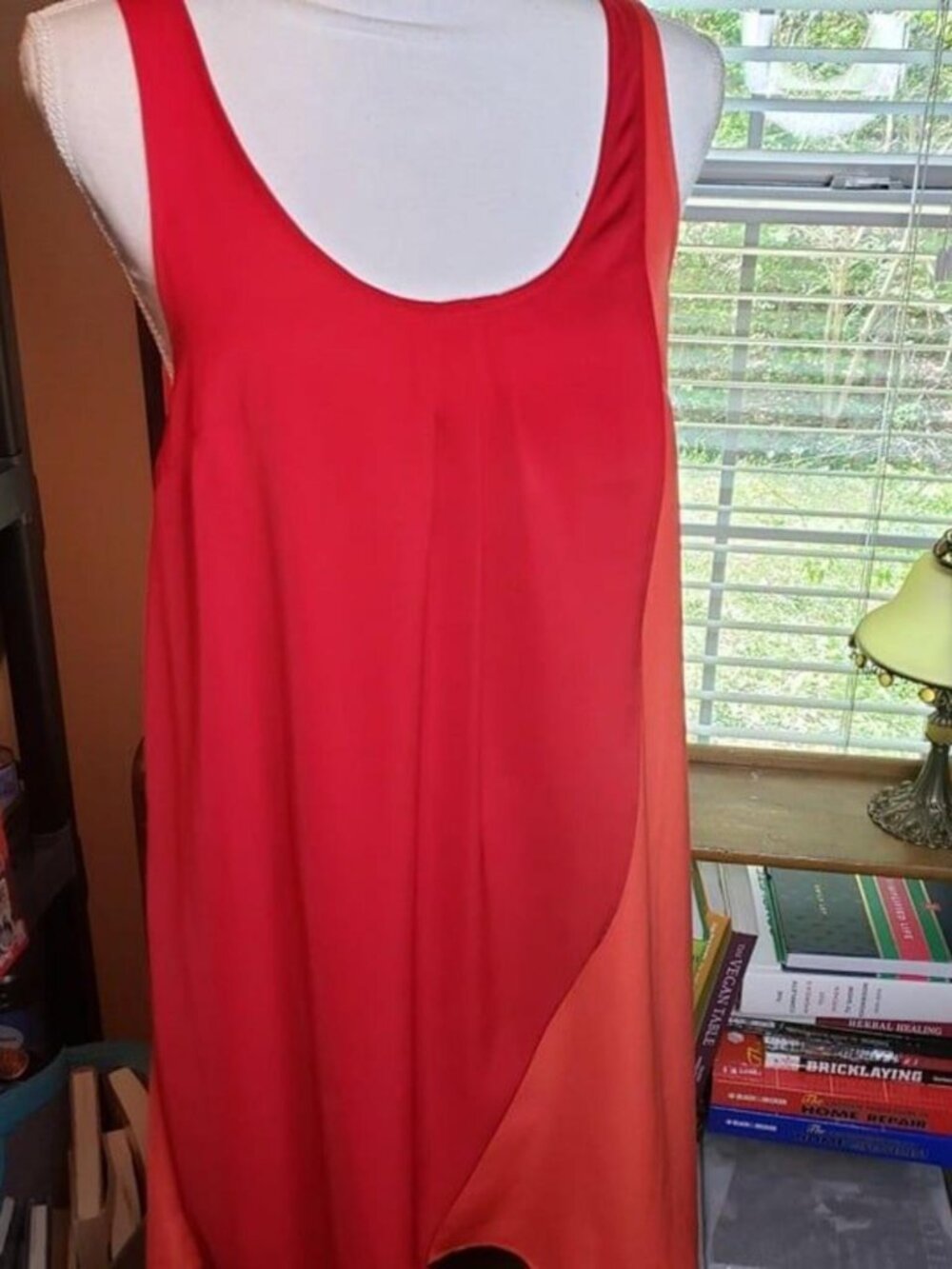 Red Orange Faux Wrap High
